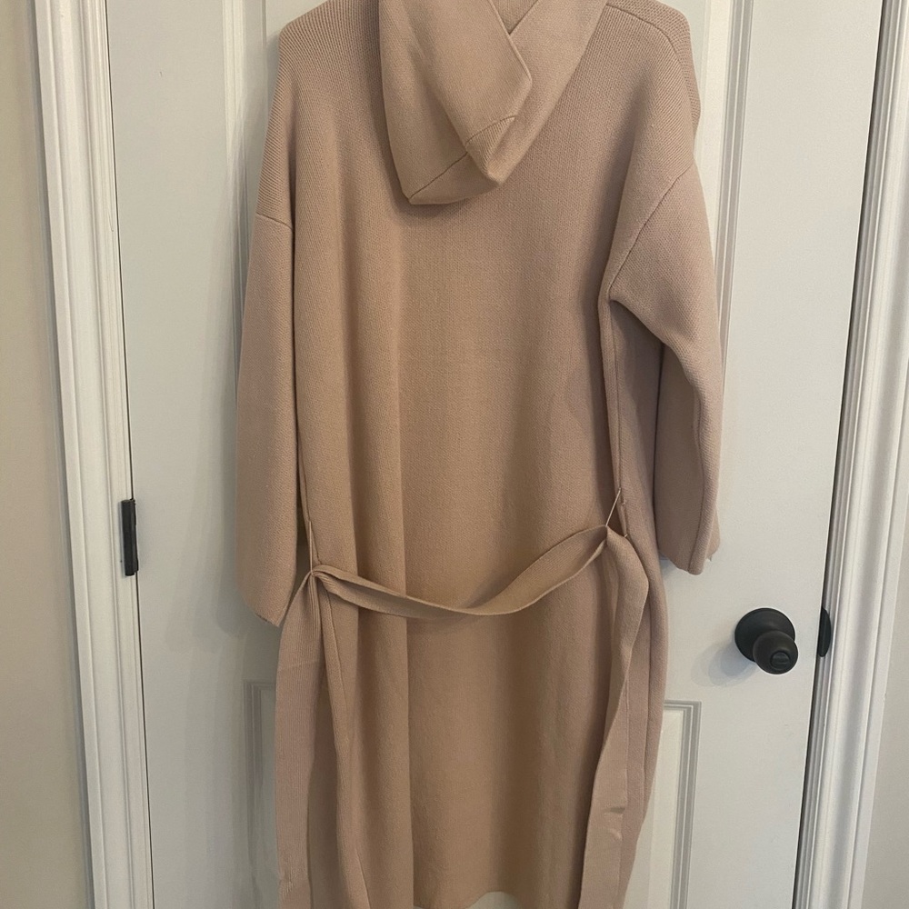 Mango Knit Coat with Hood
